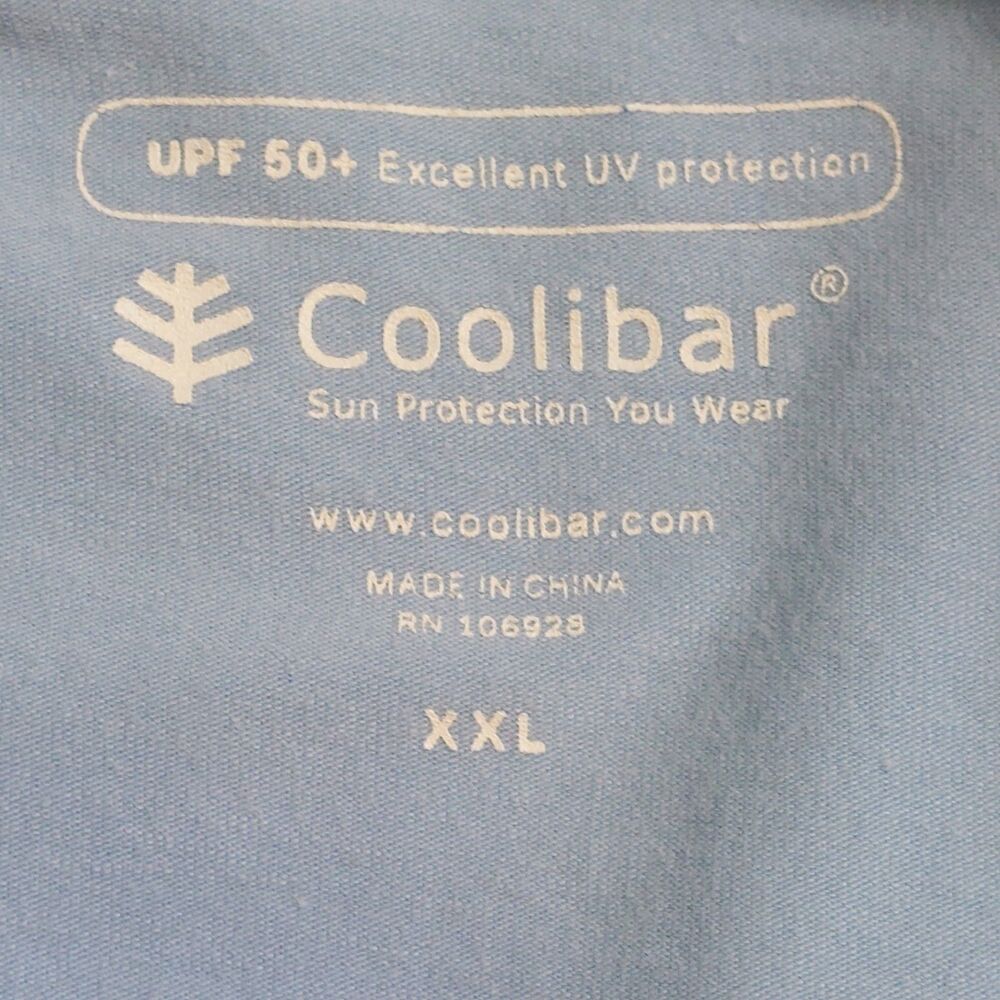 Coolibar Men's XXL Morada Everyday T-Shirt Sky Blue UPF 50+ Outdoor Long Sleeves - Picture 5 of 9